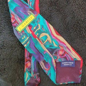 Jerry Garcia Tie from Collection Five called Parrot and Frogs